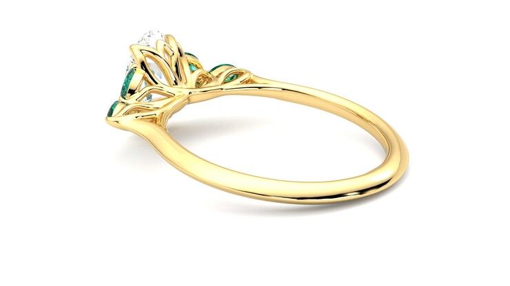 Taylor & Hart Tamora Oval Engagement Ring 360 degree image 18