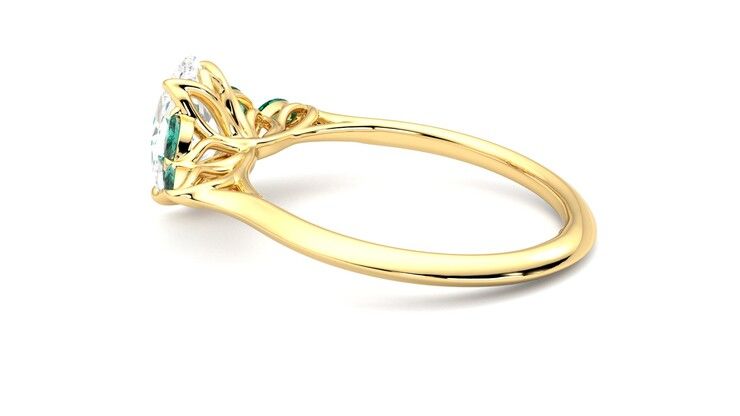 Taylor & Hart Tamora Oval Engagement Ring 360 degree image 19