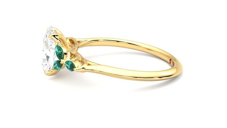 Taylor & Hart Tamora Oval Engagement Ring 360 degree image 21