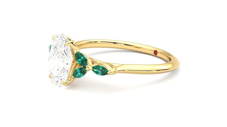 Taylor & Hart Tamora Oval Engagement Ring 360 degree image 23