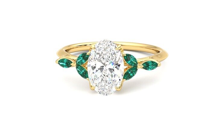 Taylor & Hart Tamora Oval Engagement Ring 360 degree image 28