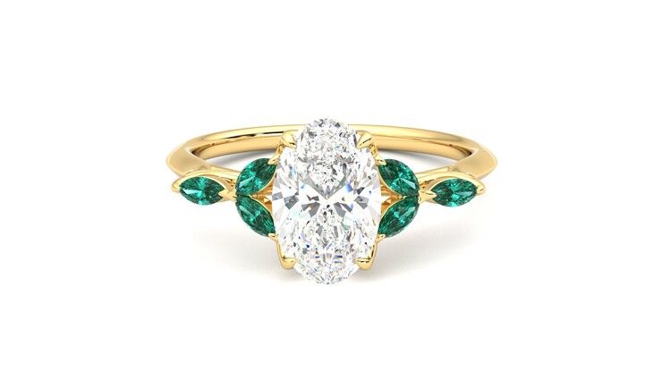 Taylor & Hart Tamora Oval Engagement Ring 360 degree image 29