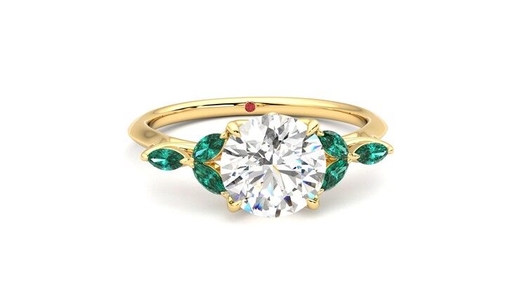 Taylor & Hart Tamora Round Engagement Ring 360 degree image 2