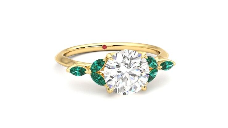 Taylor & Hart Tamora Round Engagement Ring 360 degree image 3