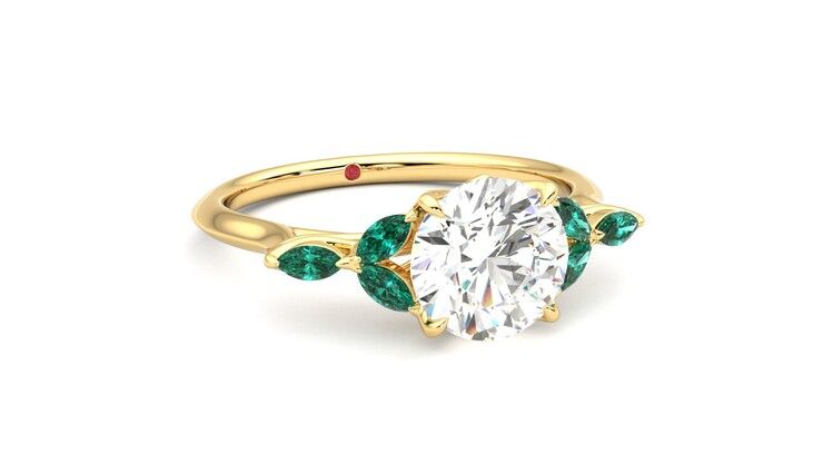 Taylor & Hart Tamora Round Engagement Ring 360 degree image 4