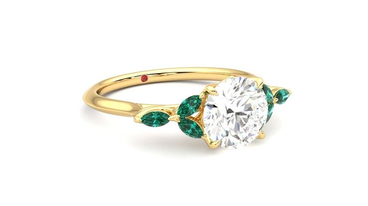 Taylor & Hart Tamora Round Engagement Ring 360 degree image 5
