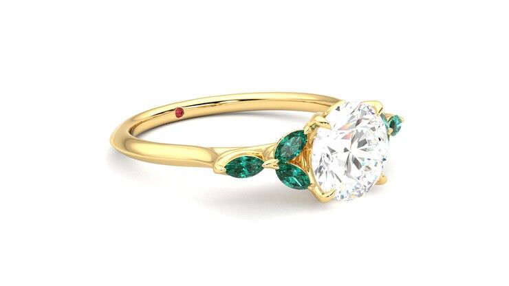 Taylor & Hart Tamora Round Engagement Ring 360 degree image 6