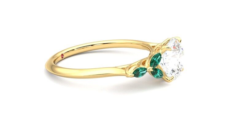 Taylor & Hart Tamora Round Engagement Ring 360 degree image 8