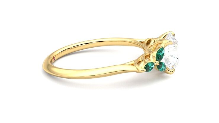 Taylor & Hart Tamora Round Engagement Ring 360 degree image 9