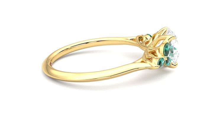 Taylor & Hart Tamora Round Engagement Ring 360 degree image 10