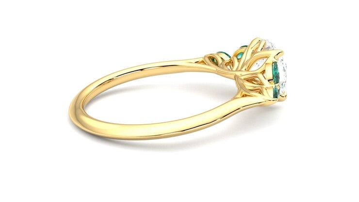 Taylor & Hart Tamora Round Engagement Ring 360 degree image 11