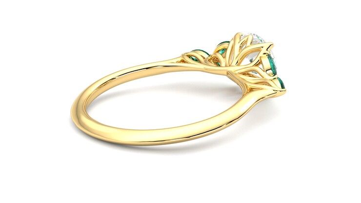 Taylor & Hart Tamora Round Engagement Ring 360 degree image 12