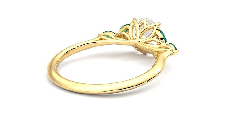 Taylor & Hart Tamora Round Engagement Ring 360 degree image 13