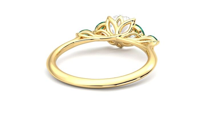 Taylor & Hart Tamora Round Engagement Ring 360 degree image 14