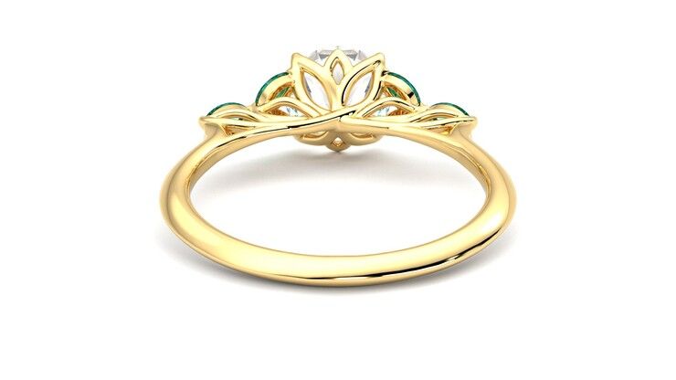 Taylor & Hart Tamora Round Engagement Ring 360 degree image 15