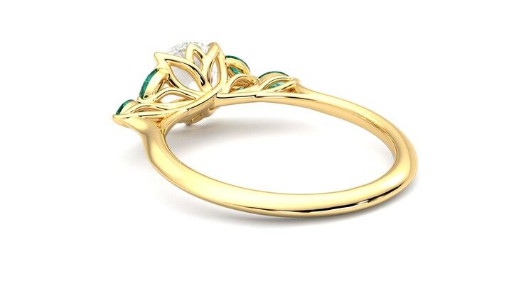 Taylor & Hart Tamora Round Engagement Ring 360 degree image 17