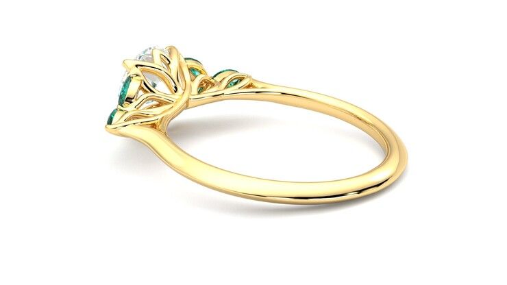 Taylor & Hart Tamora Round Engagement Ring 360 degree image 18