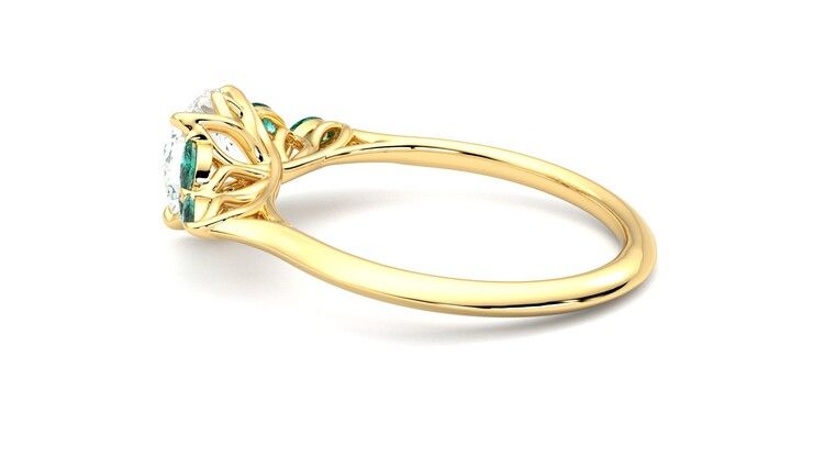 Taylor & Hart Tamora Round Engagement Ring 360 degree image 19