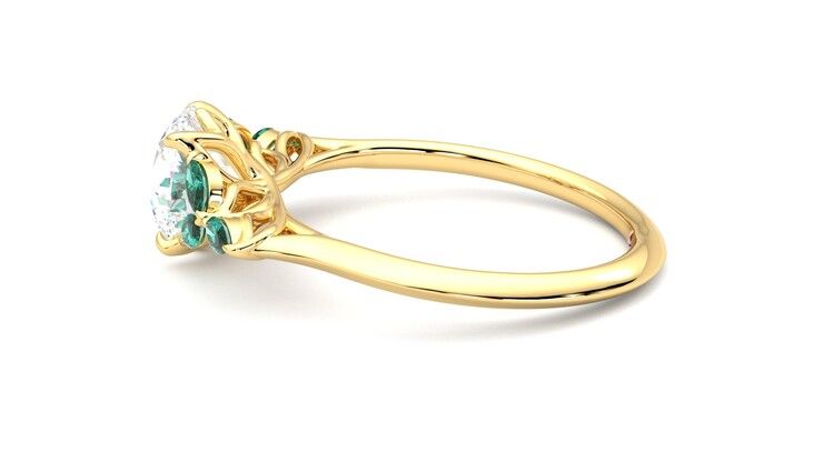 Taylor & Hart Tamora Round Engagement Ring 360 degree image 20