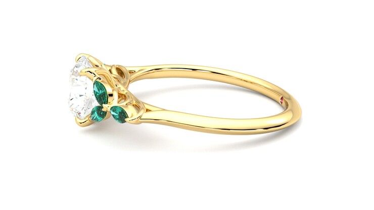 Taylor & Hart Tamora Round Engagement Ring 360 degree image 21