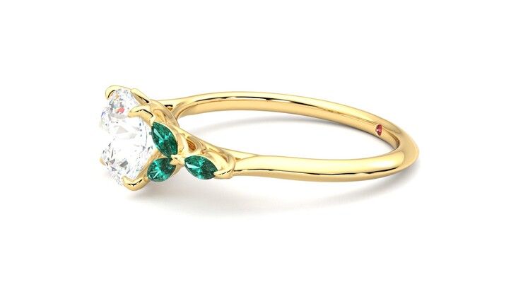 Taylor & Hart Tamora Round Engagement Ring 360 degree image 22