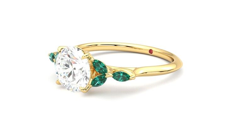 Taylor & Hart Tamora Round Engagement Ring 360 degree image 24