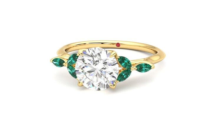 Taylor & Hart Tamora Round Engagement Ring 360 degree image 27