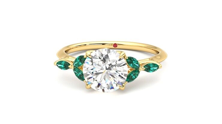 Taylor & Hart Tamora Round Engagement Ring 360 degree image 28