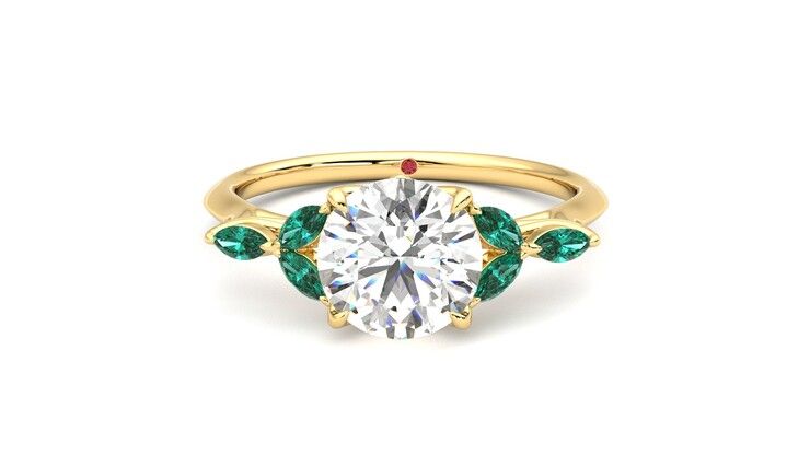 Taylor & Hart Tamora Round Engagement Ring 360 degree image 29
