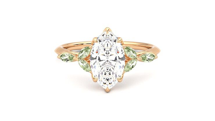 Taylor & Hart Tamora Marquise Engagement Ring 360 degree image 0
