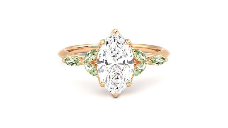 Taylor & Hart Tamora Marquise Engagement Ring 360 degree image 1