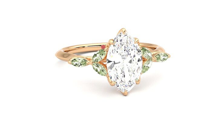 Taylor & Hart Tamora Marquise Engagement Ring 360 degree image 3