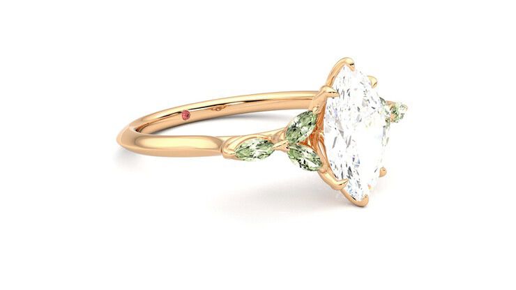 Taylor & Hart Tamora Marquise Engagement Ring 360 degree image 6