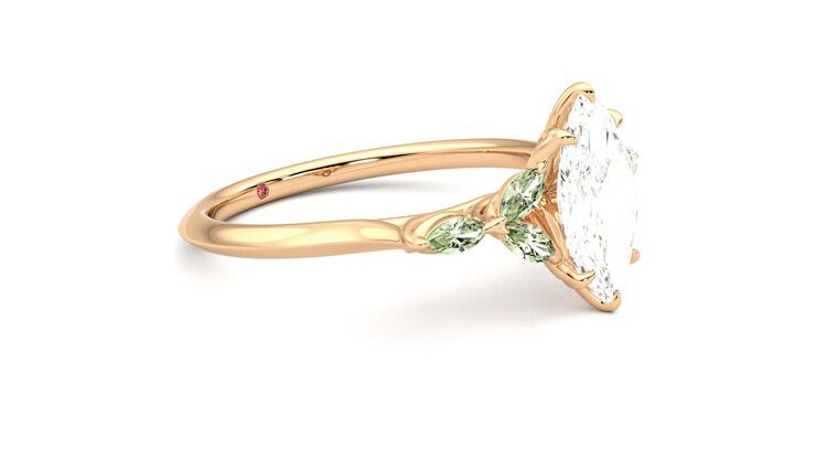 Taylor & Hart Tamora Marquise Engagement Ring 360 degree image 7