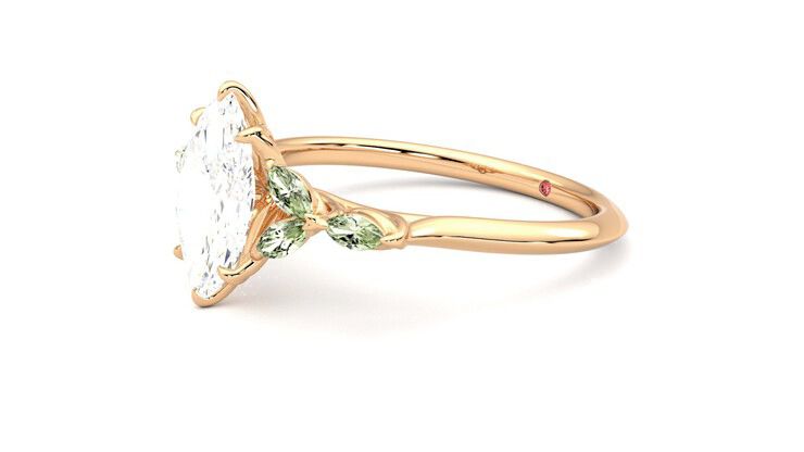 Taylor & Hart Tamora Marquise Engagement Ring 360 degree image 23