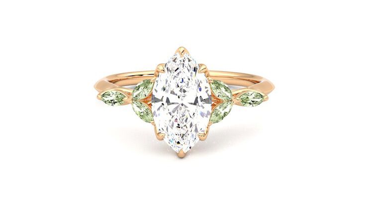 Taylor & Hart Tamora Marquise Engagement Ring 360 degree image 29