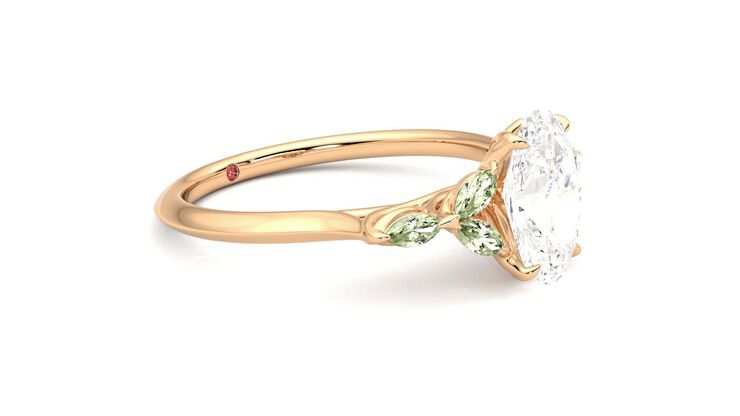 Taylor & Hart Tamora Oval Engagement Ring 360 degree image 7