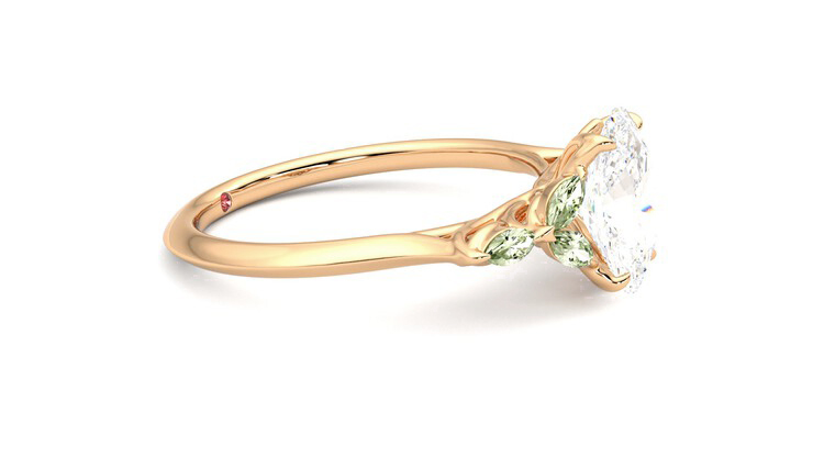 Taylor & Hart Tamora Oval Engagement Ring 360 degree image 8