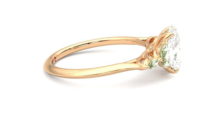 Taylor & Hart Tamora Oval Engagement Ring 360 degree image 9