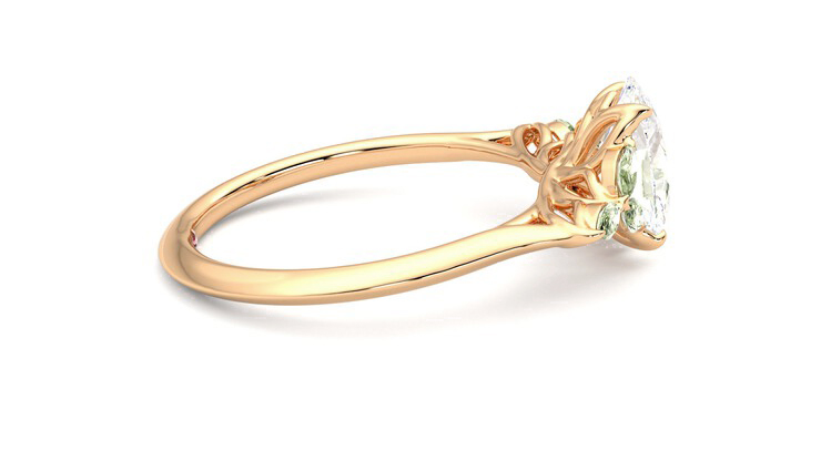 Taylor & Hart Tamora Oval Engagement Ring 360 degree image 10