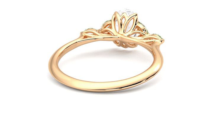 Taylor & Hart Tamora Oval Engagement Ring 360 degree image 14