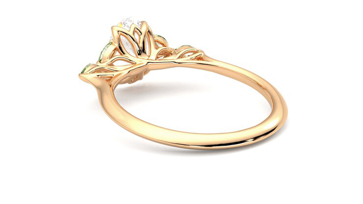 Taylor & Hart Tamora Oval Engagement Ring 360 degree image 17