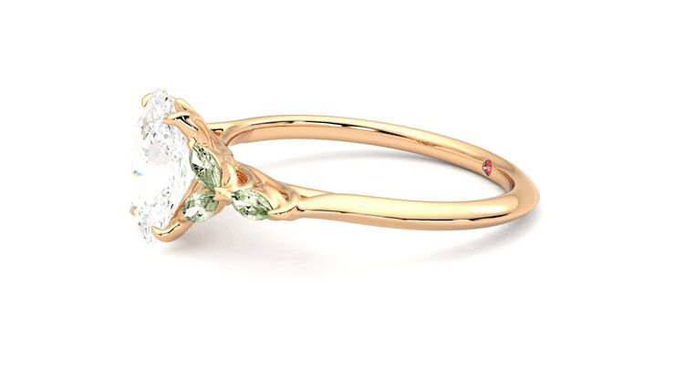 Taylor & Hart Tamora Oval Engagement Ring 360 degree image 22