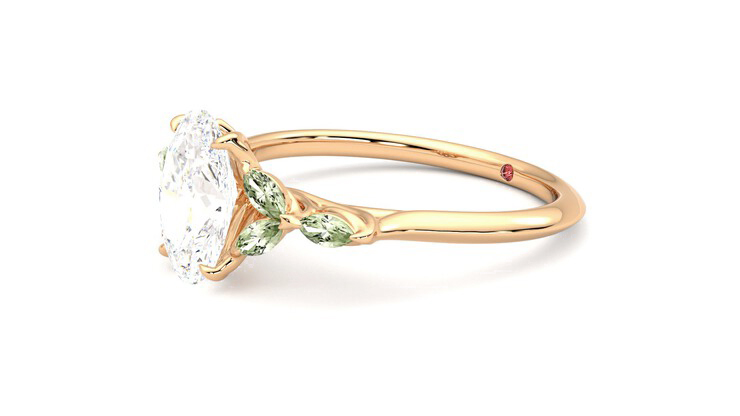 Taylor & Hart Tamora Oval Engagement Ring 360 degree image 23