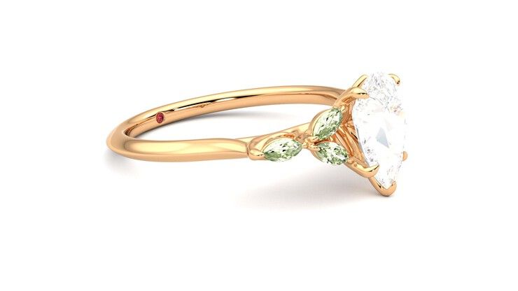 Taylor & Hart Tamora Pear Engagement Ring 360 degree image 7