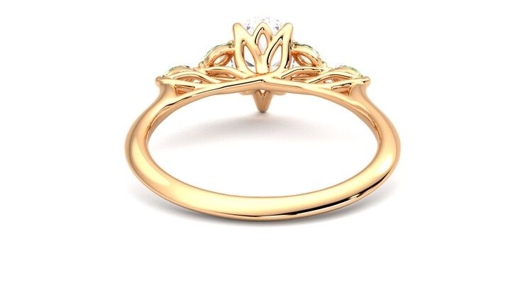 Taylor & Hart Tamora Pear Engagement Ring 360 degree image 15
