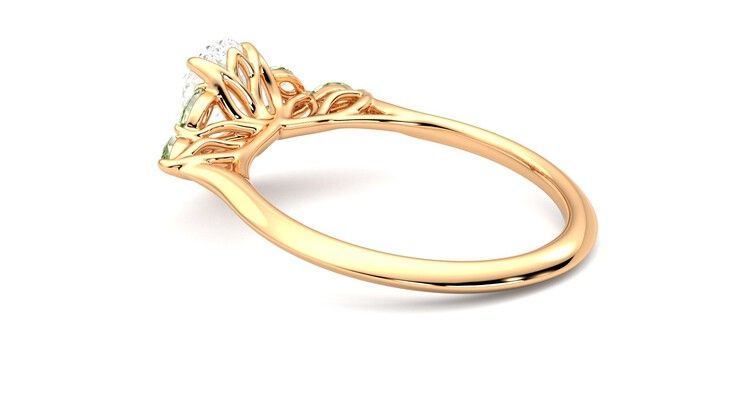 Taylor & Hart Tamora Pear Engagement Ring 360 degree image 18
