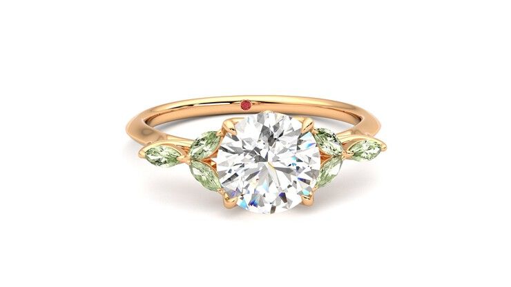 Taylor & Hart Tamora Round Engagement Ring 360 degree image 2