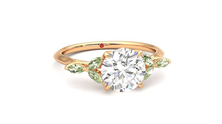 Taylor & Hart Tamora Round Engagement Ring 360 degree image 3