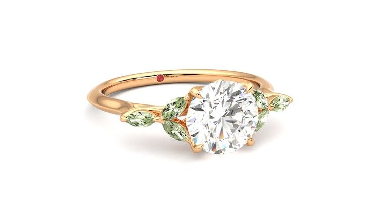 Taylor & Hart Tamora Round Engagement Ring 360 degree image 4